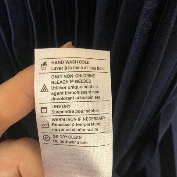 Vince Navy Accordion Pleated Square Neck Camisole Tank Top/Cami | Size Small - Picture 11 of 11